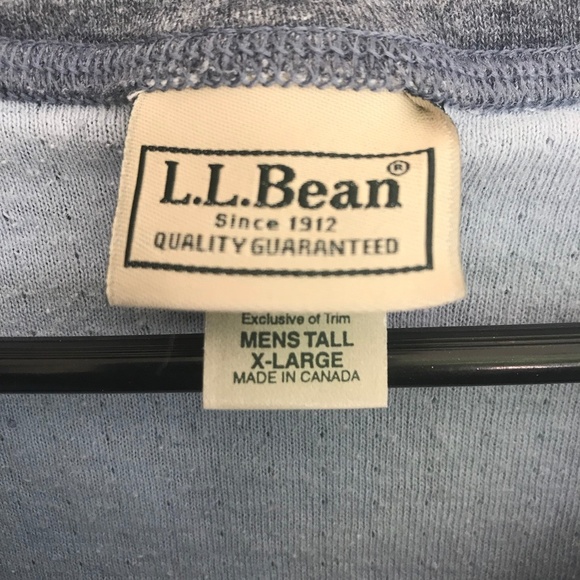 Men's LL Bean Wool/Cotton Blend Henley - Picture 3 of 4